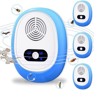 PKBD Ultrasonic Pest Repeller, 4 Packs Mouse Repellent Plug in with Night Light, 4 Modes, Effective Against Rodent, Insect, Mosquito, Mice, Ant, Spider, Roach, Safe To Human and Pets
