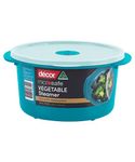 Décor Microsafe Vegetable Steamer | With Steaming Rack & Steam Release Vent | Dishwasher & Freezer Safe | 1.5L Capacity - Teal