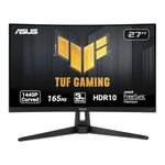 ASUS TUF Gaming 27" 1440P HDR Curved Monitor (VG27WQ1B) - QHD (2560 x 1440), 165Hz (Supports 144Hz), 1ms, Extreme Low Motion Blur, Speaker, FreeSync Premium, VESA Mountable, DisplayPort, HDMI, Black