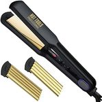 Hot Tools Professional 24K Gold 3-in-1 Crimper & Flat Iron Combo, 1 ½”, 1 ct.