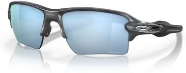 Oakley Mens OO9188 Flak 2.0 XL Rectangular Sunglasses, Matte Black Camo/Prizm Deep Water Polarized, 59 mm