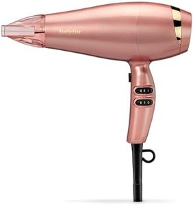BaByliss Rose Gold 2100W Hair Dryer, Ionic, Lightweight, Smooth Fast Drying, Cool shot, 5336U