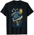 Starry Guitar Gifts Guitarist Rock Concert Festival Guitar T-Shirt