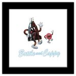 Gallery Pops Fallout 4 - Bottle and Cappy Nuka-Cola Wall Art, Black Framed Version, 12" x 12" Gallery Pops Wall Art