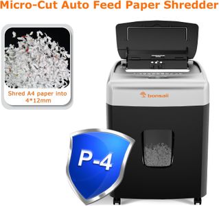 Bonsaii Auto Feed Paper Shredder – 110-Sheet Capacity