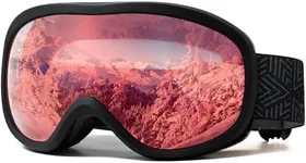AVV OTG Ski Goggles for Men Women With Anti-Fog Dual Layer lens, UV400 Snow Goggle for Snowboarding Snowmobiling Skating