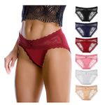 Levao Women Lace Underwear Sexy Briefs Seamless Panties Bikini Multipack S-XXL