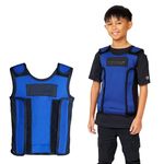 Sentire-Sensory UK – Blue Adjustable Weighted Vest – Compression Vest – For Kids Aged 10-12 (L)