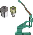 Trimming Shop 8mm Double Cap Rivets Fixing Dies Set with Universal The Green Machine Hand Press, Tubular Rivets Install Tool for DIY Leathercrafts, Handbag, Belts, Purses