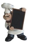 ICE ARMOR 11" H Chef Holding Chalkboard Menu Blackboard Statue Kitchen Decoration Figurine