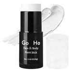 Mysense White Face Body Paint Stick (1.06 Oz),Cream-blendable Clown White Makeup Stick for Adults Children Halloween Cosplay Joker Zombie Vampire Skeleton SFX Makeup