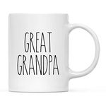 Andaz Press Simple Rustic Farmhouse Kitchen Decor 11oz. Ceramic Coffee Tea Mug Gift, Great Grandpa, 1-Pack, Birthday Christmas Gift Ideas for Family, Friends