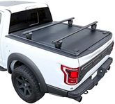 Syneticusa Retractable Hard Tonneau Cover with Cross Bars Fits 2011-2024 Ford F-150 (incl. Raptor/Lightning) 5.5' (67”) Truck Bed Matte Black Aluminum Low Profile
