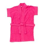 SAND DUNE Kids Boy Bathrobe | Terry Cotton Shower Gown | Half Sleeve Knee Length Kids Boy Bath Robes | Pocket with Waist belt Kid Boy Bathrobes | Dark Pink Bathrobe | 2-3 Year Kid