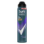 Sure Men Nonstop Protection Active Dry Antiperspirant Deodorant with Body Heat Activated technology Spray for 72-hour odour and sweat protection 250 ml