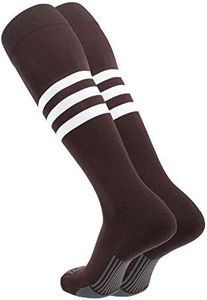 TCK Performance Baseball/Softball Socks (Brown/White, Medium)