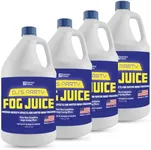 Essential Values Smoke Machine Fog Fluid for Fogging Machines – Fog Juice That Produces Long-Lasting Medium Density Smoke for Water-Based Foggers For 400-1500 Watt Machines (4 pack)
