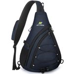 NEVO RHINO Crossbody Sling Backpack 18L Large Sling Bag for men with Phone Pocket Shoulder Bag for Men, Women Sport Daypack, Navy Blue, 18L, Sling Backpacks