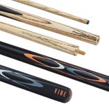 PowerGlide One 2-Piece Snooker Cue Stick | Vibe | Ash Wood Shaft and Butt with Decal Design | Brass Joint | Full Size 57" | 10 mm Tip