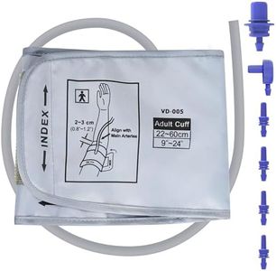 XXL Blood Pressure Cuff Compatible with Omron 9”-24” (22-60CM), Extra Large BP Replacement Cuff for Big Arms - Includes 6 Connectors