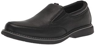 Nunn Bush Men's Otto Moccasin Toe Slip on Leather Loafer with Lightweight Sole, Black, 13