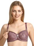 Anita Women's Underwired Lace Nursing Bra 5053 Berry 36 F