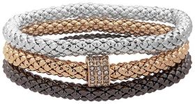 Nine West "Nw Boxed Gifting 2 Piece Bangle Bracelet, 3 Piece Set, Glass