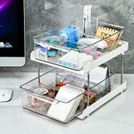 HomeStrap Polypropylene 2 Shelf Multipurpose Organizer Suitable For Bathroom, Stationary, Kitchen, Dressing Room, White