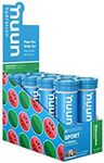 Nuun Active: Electrolyte-Rich Sports Drink Tablets, Watermelon, Box of 8 Tubes (80 servings), Sports Drink for Replenishment of Essential Electrolytes Lost Through Sweat