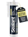 Bright White Kitchen & Bathroom Sealant & Adhesive Hybrid Polymer | Superior to Bathroom Silicone Sealant | Waterproof, Odourless, Anti-Mould | Ideal For Kitchen & Around Bath & Shower - 300 ml 1 Pack