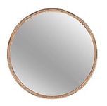 nielsen Wall Mirror 40cm Diameter, Mauro Natural Finish Wall Décor with Hanging Set, Hallway Mirror, Bedroom Décor, Wall Mirrors for Bedrooms and Living Room - Natural Finish