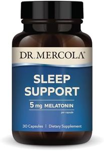 Dr. Mercola Sleep Support with Melatonin, 5 mg Melatonin Per Serving, 30 Servings (30 Capsules), Dietary Supplement, Supports Healthy Sleep and Mental Focus, Non-GMO