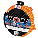 WOW Sports World of Watersports 4k 60 ft. Tow Rope with Floating Foam Buoy 1 2 3 or 4 Person Tow Rope for Boating, 11-3010