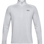 Under Armour Tech 2.0 1/2 Zip, Versatile Warm Up Top for Men, Light and Breathable Zip Up Top for Working Out Men, black (Halo Gray/Pitch Gray(014)), LG