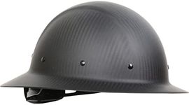 PIP Wolfjaw, Full Brim Smooth Dome Hard Hat with Matte Carbon Fiber Shell, 8-Point Riveted Textile Suspension, Wheel-Ratchet Adjustment, Black (280-HP1471R-11M)