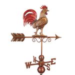 Good Directions 1975RED Bantam Red Rooster Weathervane, Pure Copper Hand Finished Multi-Color Patina