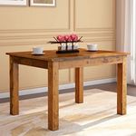 Mojave Decor Tim Sheesham Wood 4 Seater Dining Table Only for Dining Room | Dining Table Without Chair for Home & Restaurant | Table for Living Room and Kitchen (Natural Teak, 4 Seater)