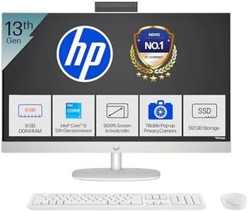 HP All-in-One, 13th Gen Intel Core i3-1315U (8GB DDR4, 512GB SSD) IPS, 300 nits, Anti-Glare, FHD, 27''(68.6cm), Win11, M365* Office 24, Shell White, 6.42kg, FHD IR tilt Camera w/shuttter, 27-cr0902in