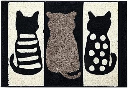 ZebraSmile Bathroom Rugs - Cat Bathroom Rug Non Slip Washable Soft Bath Mat Shower Room Bathmat Funny Doormat Cat Bath Rug19.5 X 31.5 in