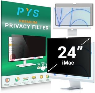 PYS Removable iMac Privacy Screen 24 inch Compatible with Apple Studio Display(2021), Monitor Privacy Screen for Apple Desktop Computer, Anti-Glare Protector and UV-Blocking Screen Protector Filter