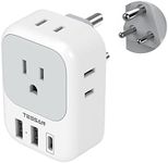 TESSAN US to India Plug Adapter, In