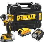 DeWalt DCF860E2T 18V XR Cordless Brushless Impact Driver with 2 x 1.7Ah Powerstack Batteries, Charger & TSTAK Case