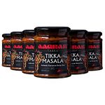 Aagrah Tikka Masala Tarka Indian Curry Cooking Sauce - Authentic Restaurant Recipe Base - Medium Heat - 270g Jar Serves 3-4 - Pack of 6