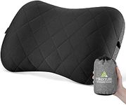 Hikenture Camping Pillow with Removable Cover - Ultralight Inflatable Pillow for Neck Lumber Support - Upgrade Backpacking Pillow - Washable Travel Air Pillows for Camping, Hiking, Backpacking (Black)