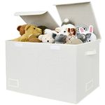 GRANNY SAYS Extra Large Storage Box, Pack of 1 Toy Storage Box, Foldable Storage Box with Lid, Toy Baskets for Kids, Toy Chest White Storage Box for Organising Baby Child's Living Room Toys and Stuff