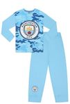 Boys Manchester City Football Club Camouflage Long Pyjama Set (5-6 Years)