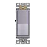 ENERLITES Elite Series 3-Way Decorator Paddle Light Switch, Residential Grade, 15A 120V-277V, Grounding Screw, Back Insert and Side Terminals, UL Listed, PN: 93150-SV, Silver Color