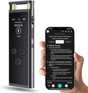Digital Voice Recorder with APP for AI Voice-to-Text Transcription, GPT-4o Summary, Mind Mapping, Voice Activated Recorder with Playback, 64GB Aluminum Alloy Audio Recorder, Space Gray, by FoCase Rec