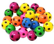 25 Bouncy Balls for Kids Party Favors | Colorful Soccer Bouncy Ball 27mm | Superball Small Rubber Balls for Kids