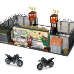 Military Base Building Toy with Lighting Guard Tower,Motor and Weapon Box for Army Soldier Figure Building Block SetBattlefield SceneAccessoriesGift for Kids 8 10 12 14 Years (654pcs)